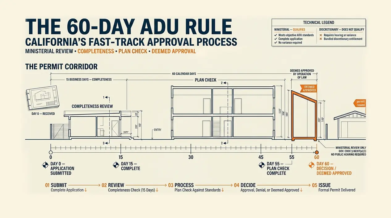 60-Day ADU Rule California — Fast-Track Approval Timeline 60-Day ADU Rule California — Fast-Track Approval Timeline