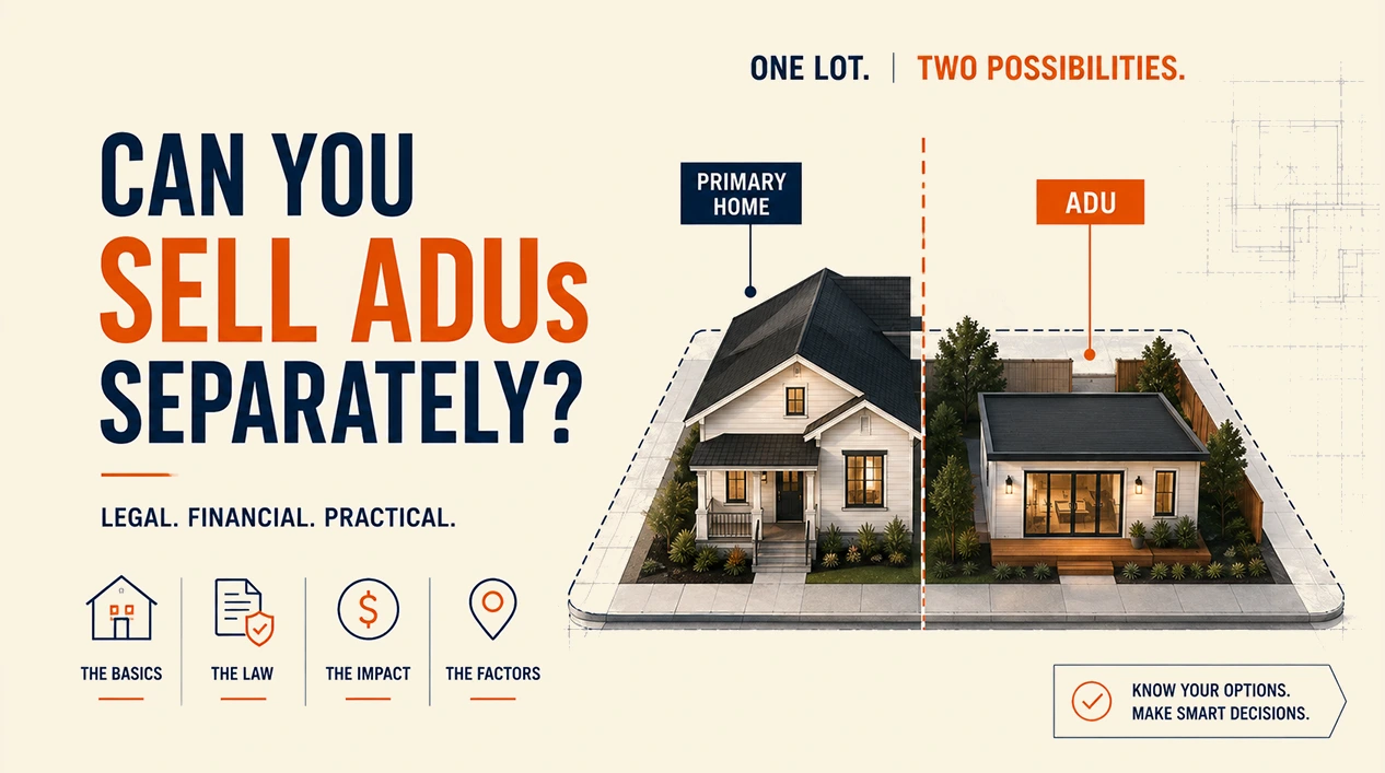 Can You Sell ADUs Separately? AB 1033 and Legal Paths Can You Sell ADUs Separately? AB 1033 and Legal Paths