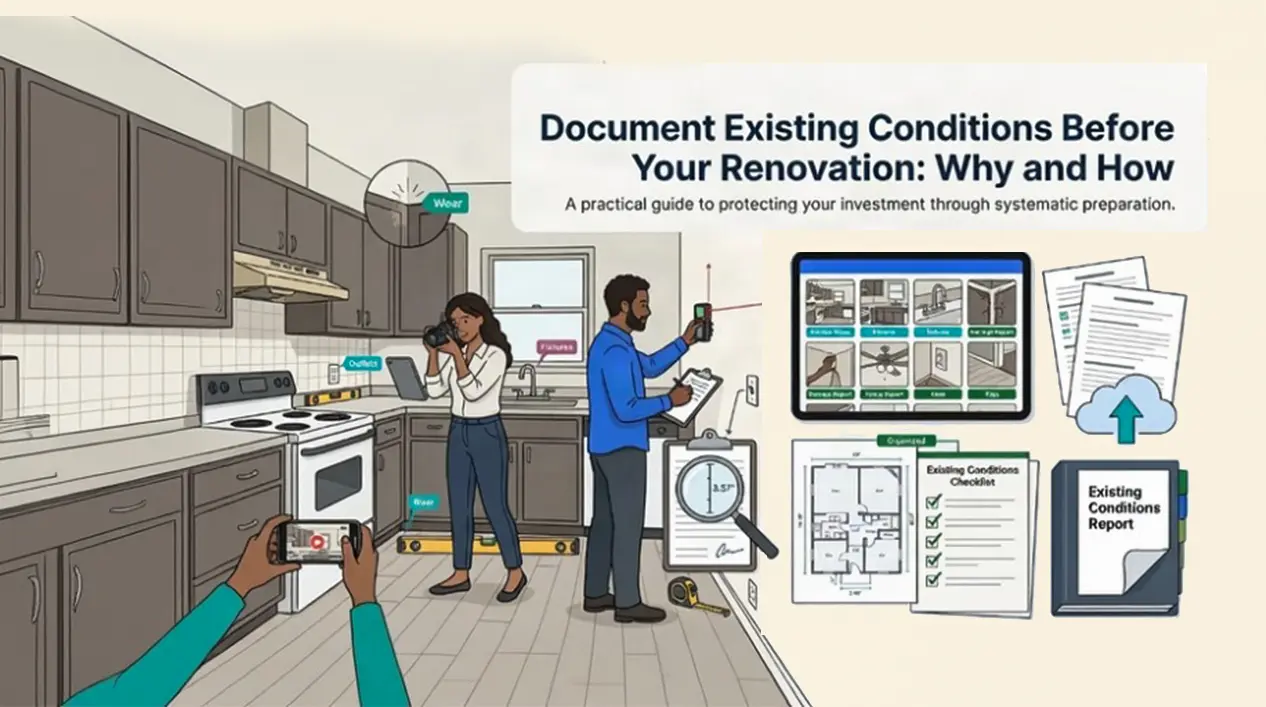 Document Existing Conditions Before Renovation Document Existing Conditions Before Renovation